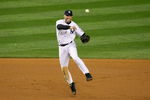 NEW YORK - OCTOBER 16:  Derek Jeter #2 of the New York Yankees throws to first base against the Los Angeles Angels of Anaheim in Game One of the ALCS during the 2009 MLB Playoffs at Yankee Stadium on October 16, 2009 in New York, New York.  (Photo by Nick Laham/Getty Images)