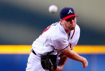 ATLANTA - AUGUST 22:  Starting pitcher Tommy Hanson #48 of the Atlanta Braves pitches to the Florida Marlins on August 22, 2009 at Turner Field in Atlanta, Georgia.  (Photo by Kevin C. Cox/Getty Images)