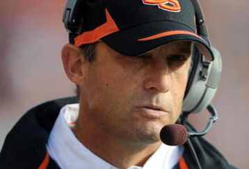 CORVALLIS, OR - OCTOBER 10: Head coach Mike Riley of the Oregon State Beavers looks on from the sidelines in the first quarter of the game against the Stanford Cardinals at Reser Stadium on October 10, 2009 in Corvallis, Oregon. (Photo by Steve Dykes/Getty Images)