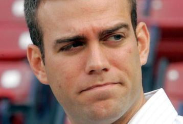 BOSTON - APRIL 12:  Executive Vice President and General Manager Theo Epstein of the Boston Red Sox looks on before their game against the Toronto Blue Jays on April 12, 2006 at Fenway Park in Boston, Massachusetts.  (Photo by Jim McIsaac/Getty Images)