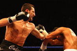 NOTTINGHAM, UNITED KINGDOM - NOVEMBER 09:  Robin Reid (R) takes a punch from Carl Froch during the British Super Middleweight Championship Fight between Carl Froch and Robin Reid at Nottingham Arena November 9, 2007 in Nottingham, England.  (Photo by Laurence Griffiths/Getty Images)