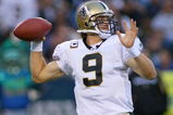 ORCHARD PARK, NY - SEPTEMBER 27:  Drew Brees #9 of the New Orleans Saints readies to pass against the Buffalo Bills at Ralph Wilson Stadium on September 27, 2009 in Orchard Park, New York. The Saints won 27-7.  (Photo by Rick Stewart/Getty Images)