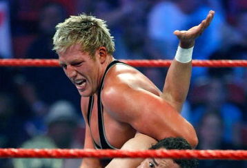 LAS VEGAS - AUGUST 24:  Wrestlers Jack Swagger (top) and Primo compete during the WWE Monday Night Raw show at the Thomas & Mack Center August 24, 2009 in Las Vegas, Nevada.  (Photo by Ethan Miller/Getty Images)
