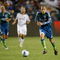 CARSON, CA - AUGUST 15:  Osvaldo Alonso #6 of the Seattle Sounders FC runs with the ball against the Los Angeles Galaxy at the Home Depot Center on August 15, 2009 in Carson, California. Sounders FC defeated the Galaxy 2-0.  (Photo by Jeff Gross/Getty Images)