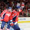 WASHINGTON - OCTOBER 15:  Alex Ovechkin #8 of the Washington Capitals celebrates after scoring in the second period against the San Jose Sharks at the Verizon Center on October 15, 2009 in Washington, DC.  (Photo by Greg Fiume/Getty Images)