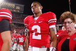 COLUMBUS, OH - SEPTEMBER 12:  Quarterback Terrelle Pryor #2 of the Ohio State Buckeyes walks off the field after losing the game against the Southern California Trojans on September 12, 2009 at Ohio Stadium in Columbus, Ohio. The Trojans defeated the Buckeyes 18-15. (Photo by Gregory Shamus/Getty Images)