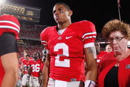 COLUMBUS, OH - SEPTEMBER 12:  Quarterback Terrelle Pryor #2 of the Ohio State Buckeyes walks off the field after losing the game against the Southern California Trojans on September 12, 2009 at Ohio Stadium in Columbus, Ohio. The Trojans defeated the Buckeyes 18-15. (Photo by Gregory Shamus/Getty Images)