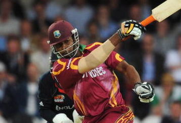 LONDON, ENGLAND - JUNE 15: Kieron Pollard of West Indies plays a one handed shot during the ICC World Twenty20 Super Eights match between England and West Indies at the Brit Oval on June 15, 2009 in London, England.  (Photo by Christopher Lee/Getty Images)