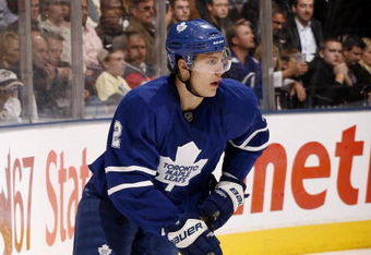 TORONTO - OCTOBER 10:  Luke Schenn #2 of the Toronto Maple Leafs during a NHL game against the Pittsburgh Penguins at the Air Canada Centre on October 10, 2009 in Toronto, Ontario, Canada .  (Photo by Abelimages/Getty Images) 