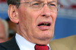 COOPERSTOWN, NY - JULY 26:  MLB commissioner Bud Selig looks on at Clark Sports Center during the 2009  Baseball Hall of Fame induction ceremony on July 26, 2009 in Cooperstown, New York.  (Photo by Jim McIsaac/Getty Images)
