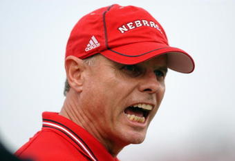 AMES, IA - SEPTEMBER 28:  Head coach Frank Solich of the Nebraska Cornhuskers yells on the sideline during the Big 12 Conference football game against the Iowa State Cyclones on September 28, 2002 at Jack Trice Stadium in Ames, Iowa.  The Cyclones won 36-14.  (Photo by Matthew Stockman/Getty Images)