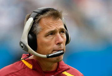 CHARLOTTE, NC - OCTOBER 11:  Head coach Jim Zorn of Washington Redskins watches on against the Carolina Panthers at Bank of America Stadium on October 11, 2009 in Charlotte, North Carolina.  (Photo by Streeter Lecka/Getty Images)