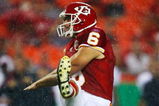 KANSAS CITY, MO - AUGUST 15:  Kicker Ryan Succop #6 of the Kansas City Chiefs kicks a field goal at the end of the first half of the preseason game against the Houston Texans at Arrowhead Stadium on August 15, 2009 in Kansas City, Missouri. (Photo by Dilip Vishwanat/Getty Images)