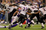 MINNEAPOLIS - OCTOBER 18:  Lardarius Webb #21 of the Baltimore Ravens returns a kick off against the Minnesota Vikings during NFL action at Hubert H. Humphrey Metrodome on October 18, 2009 in Minneapolis, Minnesota.  (Photo by Doug Pensinger/Getty Images)