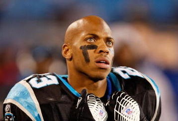 CHARLOTTE, NC - JANUARY 10:  Dante Wesley #23 of the Carolina Panthers looks on during the game against  the Arizona Cardinals during the NFC Divisional Playoff Game on January 10, 2009 at Bank of America Stadium in Charlotte, North Carolina.  (Photo by Streeter Lecka/Getty Images)