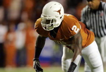AUSTIN, TX - OCTOBER 10:  Linebacker Sergio Kindle #2 of the Texas Longhorns sprints off the line of scrimmage against the Colorado Buffaloes on October 10, 2009 at Darrell K Royal-Texas Memorial Stadium in Austin, Texas.  Texas won 38-14.  (Photo by Brian Bahr/Getty Images)