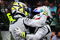 SAO PAULO, BRAZIL - OCTOBER 18:  Jenson Button (L) of Great Britain and Brawn GP is congratulated by team mate Rubens Barrichello (R) of Brazil and Brawn GP as he celebrates in parc ferme after clinching the F1 World Drivers Championship during the Brazilian Formula One Grand Prix at the Interlagos Circuit on October 18, 2009 in Sao Paulo, Brazil.  (Photo by Clive Mason/Getty Images)
