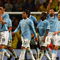 MANCHESTER, ENGLAND - SEPTEMBER 28: Martin Petrov of Manchester City celebrates scoring his team's second goal with his team mates during the Barclays Premier League match between Manchester City and West Ham United at the City of Manchester Stadium on September 28, 2009 in Manchester, England. (Photo by Richard Heathcote/Getty Images)