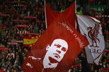 LIVERPOOL, UNITED KINGDOM - APRIL 21:  Liverpool fans show their support prior to the Barclays Premier League match between Liverpool and Arsenal at Anfield on April 21, 2009 in Liverpool, England.  (Photo by Alex Livesey/Getty Images)