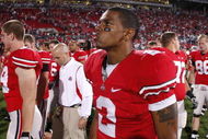 COLUMBUS, OH - SEPTEMBER 12:  Terrelle Pryor #2 of the Ohio State Buckeyes leaves the field after losing 18-15 to the Southern California Trojans on September 12, 2009 at Ohio Stadium in Columbus, Ohio.  (Photo by Gregory Shamus/Getty Images)
