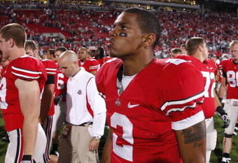 COLUMBUS, OH - SEPTEMBER 12:  Terrelle Pryor #2 of the Ohio State Buckeyes leaves the field after losing 18-15 to the Southern California Trojans on September 12, 2009 at Ohio Stadium in Columbus, Ohio.  (Photo by Gregory Shamus/Getty Images)
