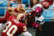 CHARLOTTE, NC - OCTOBER 11:  Steve Smith #89 of the Carolina Panthers has a pass broken up by Carlos Rogers #22 and teammate LaRon Landry #30 of the Washington Redskins at Bank of America Stadium on October 11, 2009 in Charlotte, North Carolina.  (Photo by Streeter Lecka/Getty Images)