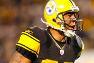 PITTSBURGH - OCTOBER 4:  Wide receiver Hines Ward #86 of the Pittsburgh Steelers reacts after a catch in the third quarter against the San Diego Chargers at Heinz Field on October 4, 2009 in Pittsburgh, Pennsylvania. (Photo by Gregory Shamus/Getty Images)