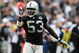 OAKLAND, CA - OCTOBER 18:  Thomas Howard #53 of the Oakland Raiders celebrates after a play against the Philadelphia Eagles during an NFL game at the Oakland-Alameda County Coliseum on October 18, 2009 in Oakland, California.  (Photo by Jed Jacobsohn/Getty Images)