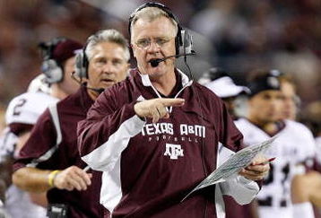 ARLINGTON, TX - OCTOBER 03:  Head coach Mike Sherman of the Texas A&M Aggies at Cowboys Stadium on October 3, 2009 in Arlington, Texas.  (Photo by Ronald Martinez/Getty Images)