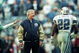 25 Nov 1999: Coach Jimmy Johnson of the Miami Dolphins talks to Emmitt Smith #22 of the Dallas Cowboys as he walks onto the field during the game at the Texas Stadium in Irving, Texas. The Cowboys defeated the Dolphins 20-0.
