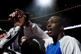 ORLANDO, FL - MAY 07: Dwight Howard #12 of the Orlando Magic tries to get his team ready to face the Detroit Pistons in Game Three of the Eastern Conference Semifinals during the 2008 NBA Playoffs at the Amway Arena on May 7, 2008 in Orlando, Florida. NOTE TO USER: User expressly acknowledges and agrees that, by downloading and or using this photograph, User is consenting to the terms and conditions of the Getty Images License Agreement.  (Photo by Doug Benc/Getty Images)*** Local Caption *** Dwight Howard