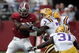 TUSCALOOSA, AL - NOVEMBER 12: Kenneth Darby #34 of the University of Alabama is tackled by center Ali Highsmith #7 of Louisiana State University on November 12, 2005 at at Bryant-Denny Stadium in Tuscaloosa, Alabama. (Photo by Chris Graythen/Getty Images)