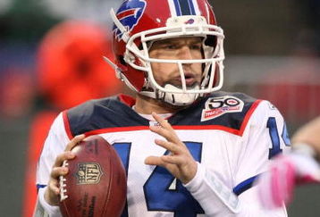 EAST RUTHERFORD, NJ - OCTOBER 18:  Ryan Fitzpatrick #14 of The Buffalo Bills looks to pass against The New York Jets during their game on October 18, 2009 at Giants Stadium in East Rutherford, New Jersey.  (Photo by Al Bello/Getty Images)