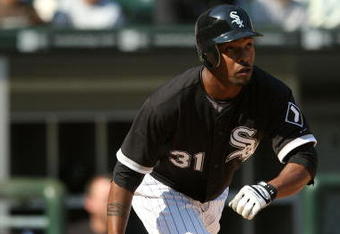 CHICAGO - AUGUST 06:  Dewayne Wise #31 of the Chicago White Sox hits a solo home run in the bottom of the ninth inning against the Los Angeles Angels of Anaheim at U.S. Cellular Field on August 6, 2009 in Chicago, Illinois.  (Photo by Jonathan Daniel/Getty Images)