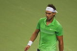 SHANGHAI, CHINA - OCTOBER 18:  Rafael Nadal of Spain reacts to a lose point to Nikolay Davydenko of Russia during the final on day eight of 2009 Shanghai ATP Masters 1000 at Qi Zhong Tennis Centre on October 18, 2009 in Shanghai China.  (Photo by Victor Fraile/Getty Images)