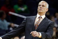CHARLOTTE, NC - MARCH 16:  Head coach Jay Triano of the Toronto Raptors watches his team in action against the Charlotte Bobcats during their game at Time Warner Cable Arena on March 16, 2009 in Charlotte, North Carolina.  NOTE TO USER: User expressly acknowledges and agrees that, by downloading and/or using this Photograph, user is consenting to the terms and conditions of the Getty Images License Agreement.  (Photo by Streeter Lecka/Getty Images)