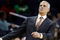 CHARLOTTE, NC - MARCH 16:  Head coach Jay Triano of the Toronto Raptors watches his team in action against the Charlotte Bobcats during their game at Time Warner Cable Arena on March 16, 2009 in Charlotte, North Carolina.  NOTE TO USER: User expressly acknowledges and agrees that, by downloading and/or using this Photograph, user is consenting to the terms and conditions of the Getty Images License Agreement.  (Photo by Streeter Lecka/Getty Images)