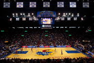 LAWRENCE, KS - FEBRUARY 21: A general view during the game between the Nebraska Cornhuskers and the Kansas Jayhawks on February 21, 2009 at Allen Fieldhouse in Lawrence, Kansas. (Photo by Jamie Squire/Getty Images)