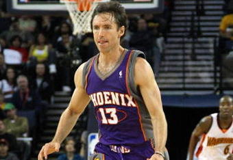 OAKLAND, CA - MARCH 15:  Steve Nash #13 of the Phoenix Suns dribbles the ball against the Golden State Warriors during an NBA game on March 15, 2009 at Oracle Arena in Oakland, California. NOTE TO USER: User expressly acknowledges and agrees that, by downloading and or using this photograph, User is consenting to the terms and conditions of the Getty Images License Agreement.  (Photo by Jed Jacobsohn/Getty Images)