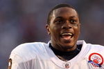 SAN DIEGO, CA - OCTOBER 19:  Eddie Royal #19 of the Denver Broncos smiles on the sidelines after one of two first half touchdowns against the San Diego Chargers during Monday Night Football on October 19, 2009 at Qualcomm Stadium in San Diego, California. (Photo by Donald Miralle/Getty Images)