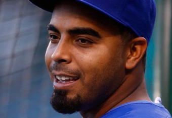 ANAHEIM, CA - SEPTEMBER 29:  Nelson Cruz #17 of the Texas Rangers takes batting practice prior to the game against the Los Angeles Angels of Anaheim at Angel Stadium on September 29, 2009 in Anaheim, California.  (Photo by Jeff Gross/Getty Images)