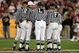 GLENDALE, AZ - JANUARY 02: The officials gather during the game between the Oklahoma Sooners and the West Virginia Mountaineers at the Tostito's Fiesta Bowl at University of Phoenix Stadium January 2, 2008 in Glendale, Arizona. (Photo by Doug Pensinger/Getty Images)