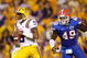 BATON ROUGE, LA - OCTOBER 10: Jermaine Cunningham #49 of the Florida Gators against quarterback Jordan Jefferson #9 of the Louisiana State University Tigers at Tiger Stadium on October 10, 2009 in Baton Rouge, Louisiana. (Photo by Kevin C. Cox/Getty Images)
