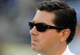BALTIMORE, MD - AUGUST 13:  Dan Snyder, owner of the Washington Redskins, during warm ups of a NFL preseason football game against the Baltimore Ravens on August 13, 2009 at M & T Bank Stadium in Baltimore, Maryland.   (Photo by Mitchell Layton/Getty Images)