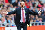 SUNDERLAND, ENGLAND - OCTOBER 17:  Liverpool manager Rafael Benitez reacts after a goal, that deflected off a beachball, went against them during the Barclays Premier League match between Sunderland and  Liverpool at the Stadium of Light on October 17, 2009 in Sunderland, England.  (Photo by Mike Hewitt/Getty Images)