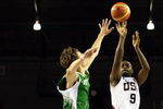 AUCKLAND, NEW ZEALAND - JULY 08:  Terrico White of the United States shoots for three points during the U19 Basketball World Championships match between the United States and Lithuania at North Shore Events Centre on July 8, 2009 in Auckland, New Zealand.  (Photo by Hannah Johnston/Getty Images)