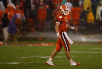 CLEMSON, SC - SEPTEMBER 26:  Kyle Parker #11 of the Clemson Tigers walks off the field during their game against the TCU Horned Frogs at Memorial Stadium on September 26, 2009 in Clemson, South Carolina.  (Photo by Streeter Lecka/Getty Images)