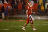 CLEMSON, SC - SEPTEMBER 26:  Kyle Parker #11 of the Clemson Tigers walks off the field during their game against the TCU Horned Frogs at Memorial Stadium on September 26, 2009 in Clemson, South Carolina.  (Photo by Streeter Lecka/Getty Images)