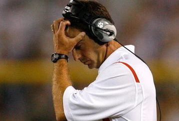 ATLANTA - SEPTEMBER 10:  Head coach Dabo Swinney of the Clemson Tigers walks onto the field during a timeout against the Georgia Tech Yellow Jackets at Bobby Dodd Stadium on September 10, 2009 in Atlanta, Georgia.  (Photo by Kevin C. Cox/Getty Images)