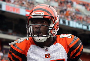 CLEVELAND - OCTOBER 04:  Chad Ochocinco #85 of the Cincinnati Bengals looks on against the Cleveland Browns during their game at Cleveland Browns Stadium on October 4, 2009 in Cleveland, Ohio.  (Photo by Jim McIsaac/Getty Images)